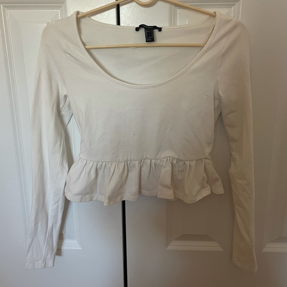 forever 21 long sleeve white top - Picture 1 of 1